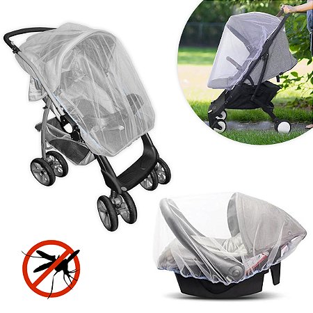 Tela Protetora Anti Mosquito Carrinho Bebe Mosquiteiro Universal
