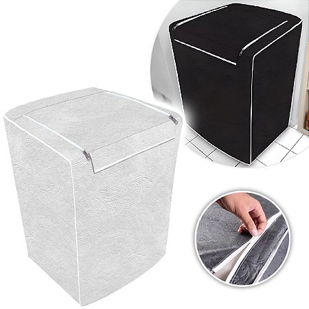 Capa Máquina Lavar Roupas Ziper Ajustável M