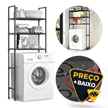 Estante Rack Banheiro Lavanderia Prateleiras Organizador