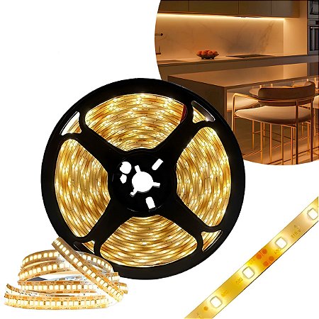 Fita Led Rolo 5m 300 Leds Silicone Iluminação Decoração