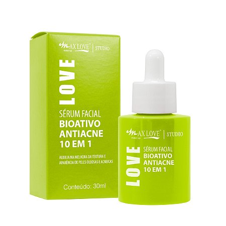 Sérum Facial Bioativo Antiacne 10 em 1 Peles Oleosa Max Love