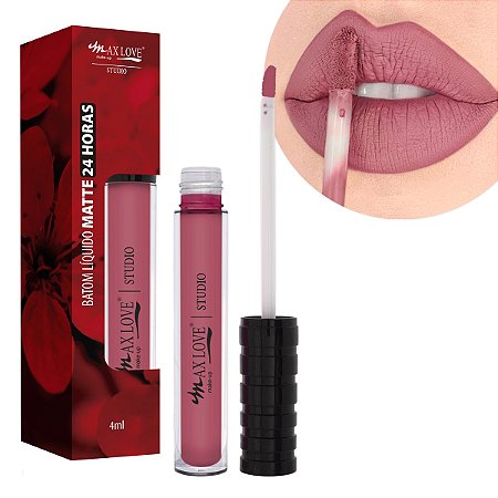 Batom Líquido 24 Horas Matte Lábios Maquiagem Max Love