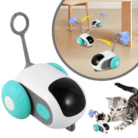 Brinquedo Carrinho Gatos Pet Interativo Elétrico USB
