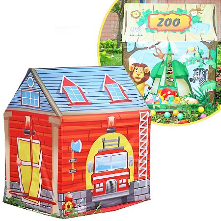 Barraca Infantil Cabana Tenda Toca Casinha Portátil Dobrável