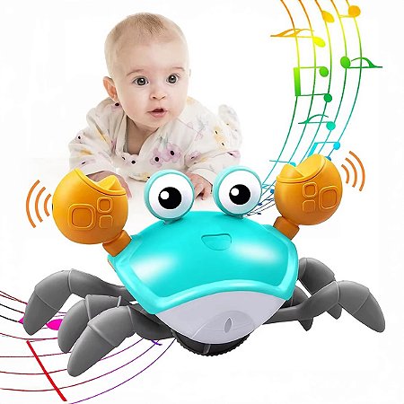 Caranguejo Fujão Sensorial Brinquedo Bebê Infantil Musica