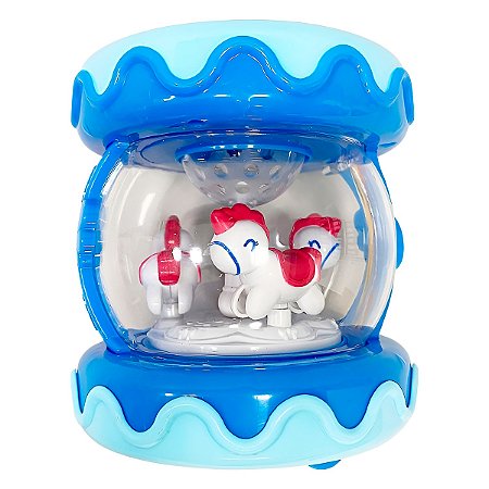 Brinquedo Tambor Interativo Luzes Carrossel Infantil Musical