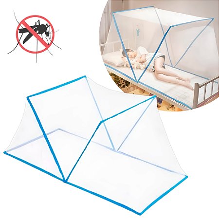 Mosquiteiro Cama Solteiro Tenda Portátil Dobrável Prática