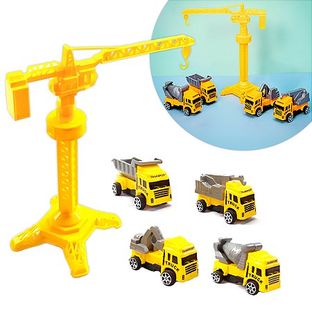 Brinquedo Infantil Carrinhos Construção Guindaste Obra