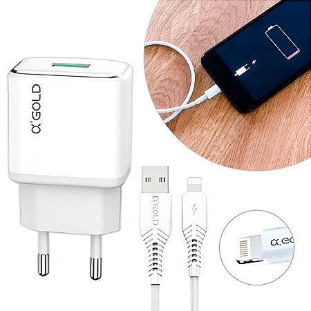 Adaptador Carregador  Tomada Turbo 3.1A Cabo Usb IOS