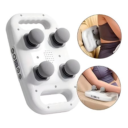 Massageador Corporal Elétrico Aparelho Muscular 4 Cabeças