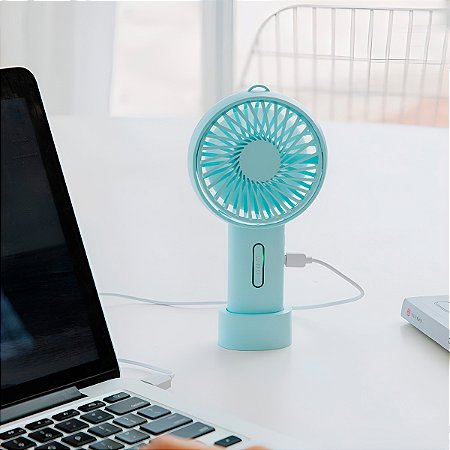 Ventilador Portátil Para Mesa Recarregável com Base
