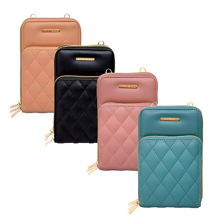Bolsa Carteira Feminina Com Alça Textura Matelassê