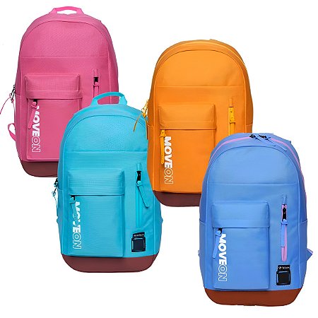 Mochila Unissex Juvenil Cores Escolar Passeio Viagem