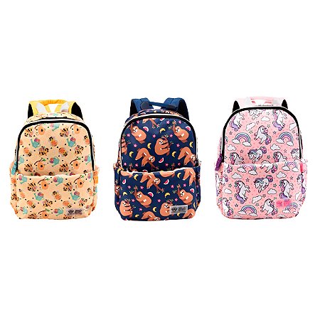 Mochila de Costas Infantil Bichinhos Criança Escola