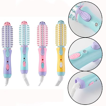Mini Chapinha 2 em 1 Escova Modeladora Alisadora
