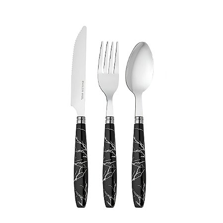 Jogo Kit de Talheres Estilo Marmorizado Utensílios