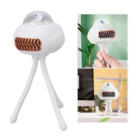 Mini Ventilador Elétrico Portátil Flexível Polvo Enrolado