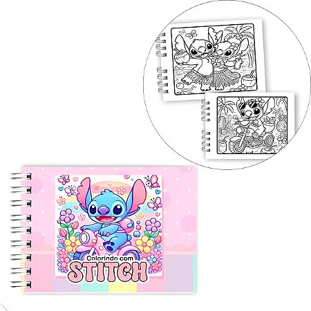 Livrinho para Colorir Colorindo com Stitch Capa Dura