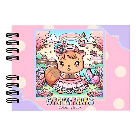 Livrinho para Colorir Capivaras Cute Capa Dura