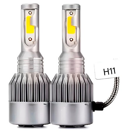 Par de Lâmpadas Automotivas Farol Alto Baixo Full LED H11
