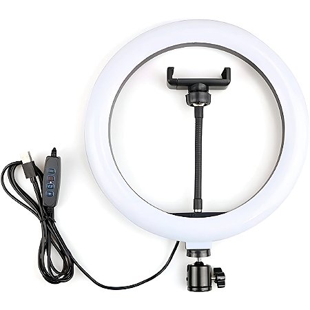 Ring Light  Aro 10 Polegadas com Suporte LED Luz Foto Vídeo