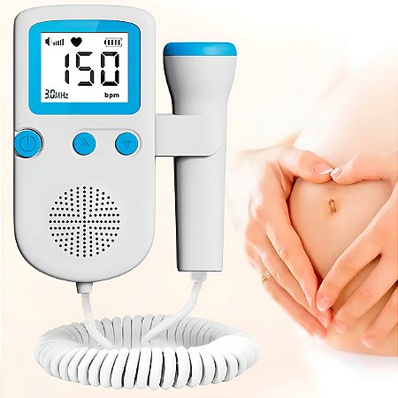 Aparelho Sonar Fetal Detector Batimentos Cardíacos Bebê