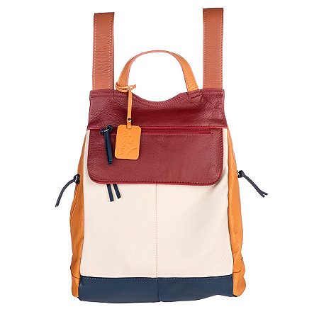 Mochila de Couro Legítimo Modelo Malu Resistente Confortável