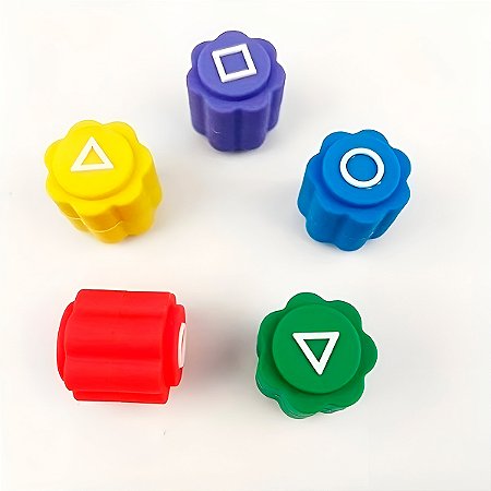 Jogo Coreano Famoso Gonggi 5 Peças Geométrica Diversão Tradição