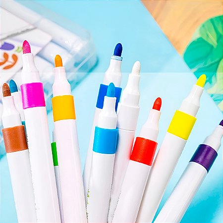 Canetinhas Coloridas Cores Acrílicas Permanente 60 Cores