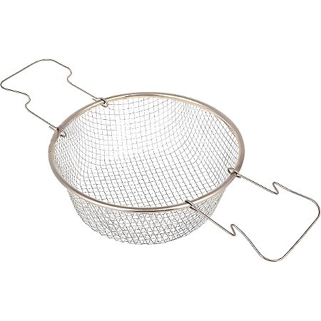 Cesto para Fritura Aço Inox com Alça Redondo 22cm