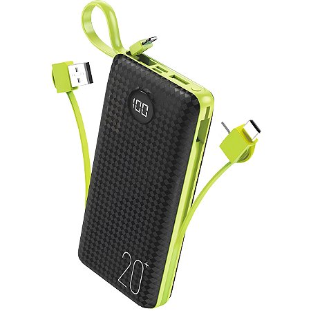 Power Bank 20000 Carregador Portátil Potente 3 em 1