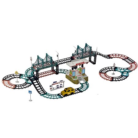 Brinquedo Pista de Carrinho Diversão Montar Trilhos