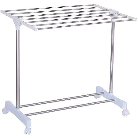 Varal Dobrável Chão Secador Suporte Roupas Utilidade