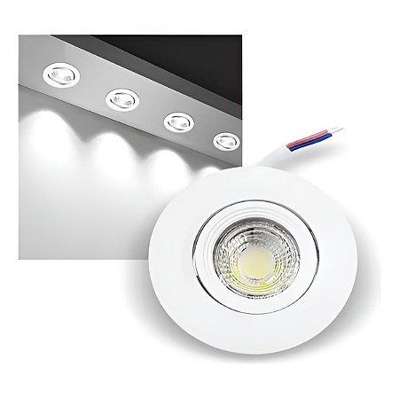 Luminária Spot Luz LED Redondo Luz Fria Iluminação 3W