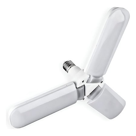 Lâmpada LED 3 Pétalas Ajustável Branca Abajur Casa