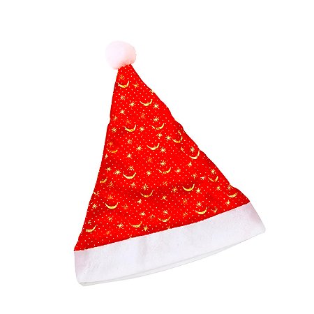 Gorro Estrelado Papai Noel Natal Enfeite Decoração