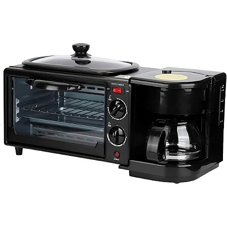 Máquina Café da Manhã 3 em 1 Multifuncional Forninho Cafeteira