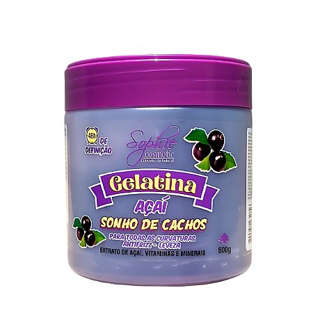 Gelatina Capilar Fragrância Açaí Modelador Cachos