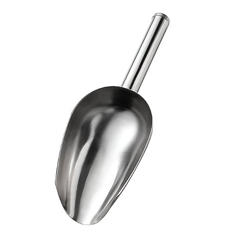 Pegador Aço Inox Gelo Pá Multiuso Barman Prateado