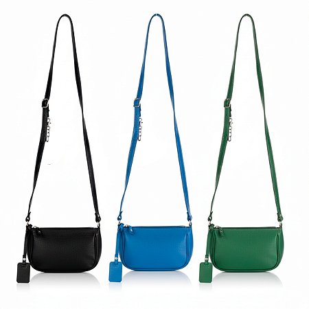 Bolsa Transversal de Couro Legítimo com Alça Carina
