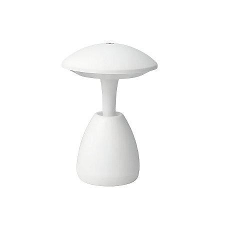 Mini Luminária Abajur Branco Mesa Escritório Cogumelo