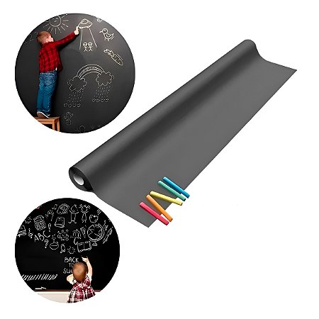 Lousa Adesivo Papel de Parede Quadro Negro Fosco Giz