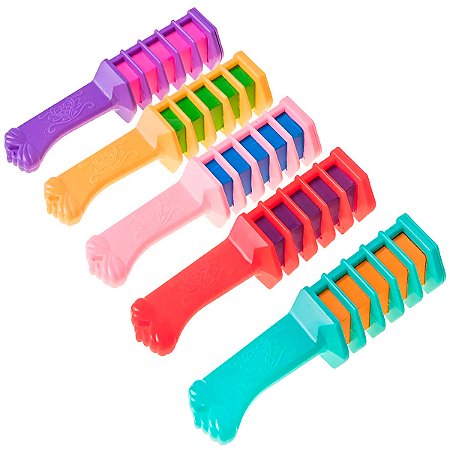 5 Pentes Coloridos Giz Cabelo Colorido Brinquedo Infantil
