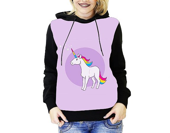 blusa de frio feminina unicornio