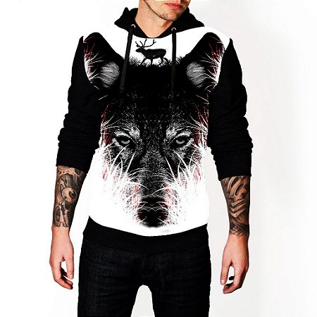 blusa moletom lobo