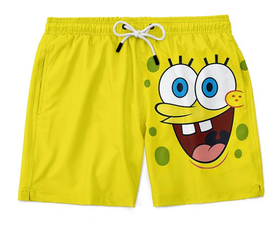 short de praia masculino bob esponja