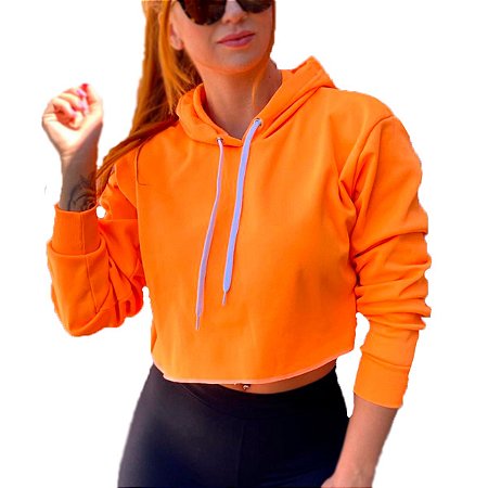 moletom adidas laranja neon