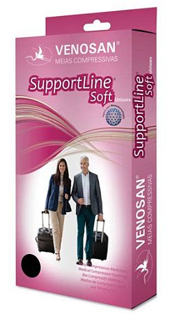 Meias Venosan Supportline Soft Panturrilha 18-22mmHg Azul