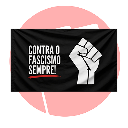 Bandeira Contra o Fascismo – Dupla face e alta qualidade