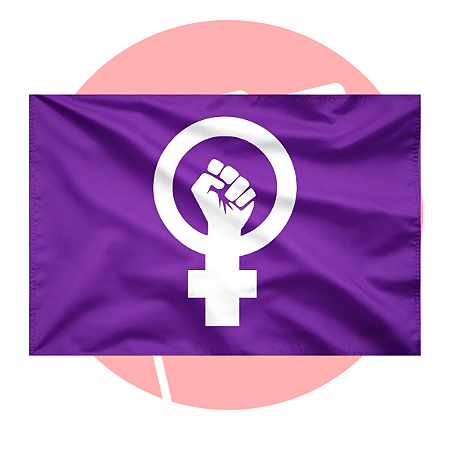 Bandeira Feminista – Dupla face e alta qualidade